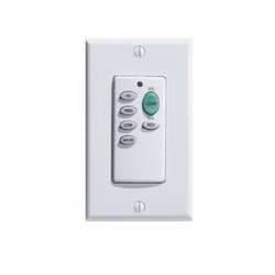 Single Gang Mount Wireless Fan Remote, White