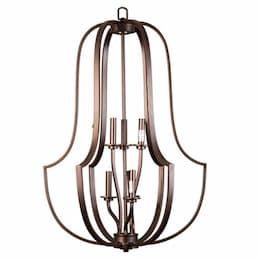 60W Lexington Pendant Light, Entry Cage, 6-Light, Oil Rubbed Bronze