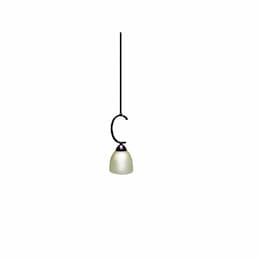 60W Victoria Mini Pendant, Tea Stain Glass, Oil Rubbed Bronze