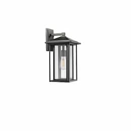 60W Coach Light, 1-Light, Medium, E26, Clear Glass, Textured Black