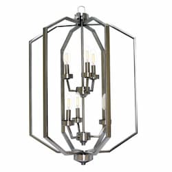 Paris Cage Pendant Light, 6-Light, Brushed Nickel