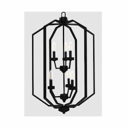 Paris Cage Pendant Light, 6-Light, Matte Black