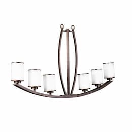 60W Lexington Entry Chandelier, Clear Glass, Oil Rubbed Bronze