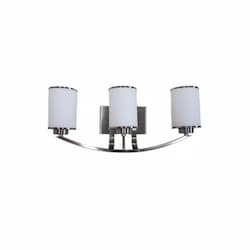 60W Lexington Vanity, 3-Light, Clear Glass, Brushed Nickel