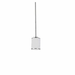 44-in 60W Lexington Mini Pendant, Clear Glass, Brushed Nickel