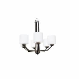 60W Paris Chandelier, 6-Light, Clear Cylinder Glass, Brushed Nickel