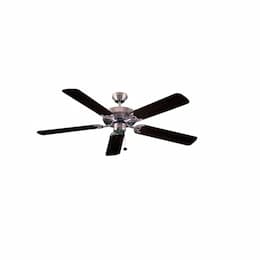 52-in Ceiling Fan, 3-Speed, Matte Black Blades, Brushed Nickel