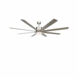 66-in Metro Fan w/ Light Kit, 6-Speed, 8-Blade, 9432 CFM, B. Nickel