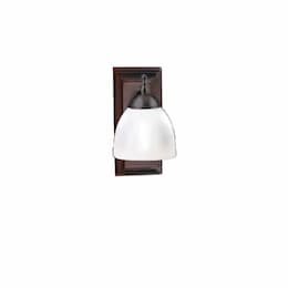 60W Dallas Wall Sconce, 1-Light, Clear Glass, Oil Rubbed Bronze