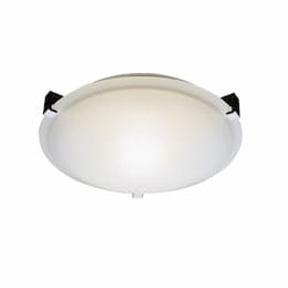 60W Flush Mount Fixture, 3-Light, E26, 120V, Matte Black