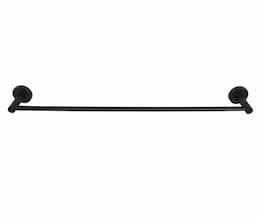 24-in Towel Bar, Round, Matte Black