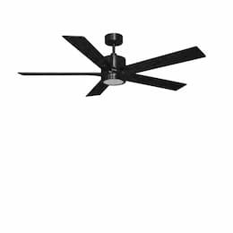 HomEnhancements 52-in Modern Cylinder Fan, 3-Speed, 5-Blade, 5700 CFM, Matte Black