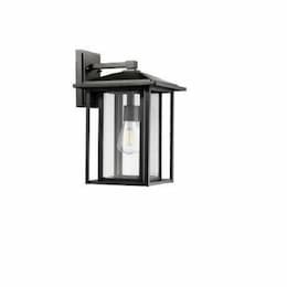 Coach Light, Small, 1-Light, E26, Clear Glass, Matte Black