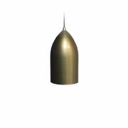 HomEnhancements 60W Bullet Pendant, Large, Metal Shade, Champagne Gold & Silver