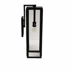 HomEnhancements 60W Coach Light, Large, 1-Light, Clear Glass, Matte Black