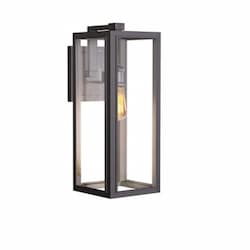 HomEnhancements 60W Coach Light, Medium, 1-Light, E26, Clear Glass, Matte Black