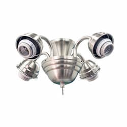 13W LED Decorative Light Kit w/ bulbs, 4-Arm, Brushed Nickel