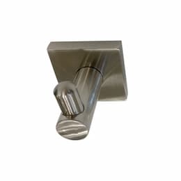 Modern Single Robe Hook, Square, Satin Nickel