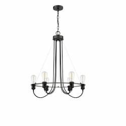 Laia Chandelier, 6-Light, Adjustable, Matte Black