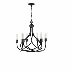 Tara Chandelier, 6-Light, Matte Black