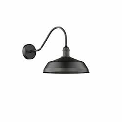 15.5-in Gia Gooseneck Barn Light, Large, 1-Light, Matte Black