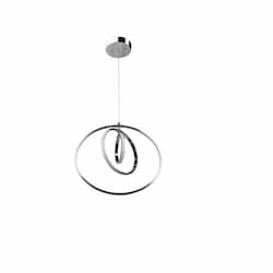 LED NOVA Gyrosphere Pendant Light, 3000K, Chrome