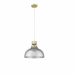 Octavia LED Pendant Light, Steel Shade, 120V, Silver