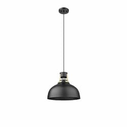 Octavia LED Pendant Light, Steel Shade, 120V, Matte Black