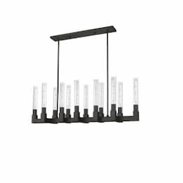 Vivio 49-in 60W Roma Island LED Pendant Light, 12-Light, Matte Black