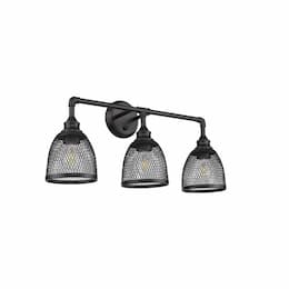 Amara Vanity Light, 3-Light, E26, 120V, Matte Black