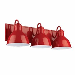 Gia Gooseneck Vanity Light, 3-Light, E26, 120V, Glossy Red