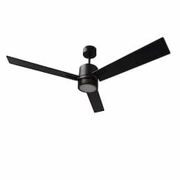 52-in Ceiling Fan w/ Light Kit, 3-Speed, 5748 CFM, Matte Black, 3000K