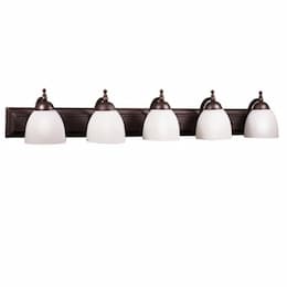 300W 5-Light Vanity Fixture, E27, Tea Stain