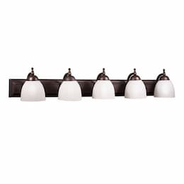 300W 5-Light Vanity Fixture, E27, Bronze