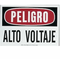 Saftey Sign, "Danger High Voltage", Spanish
