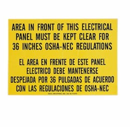 Safety Sign, Bilingual, Adhesive