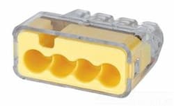 12 AWG Push-In Wire Connector, 4 Port, 200/Jar