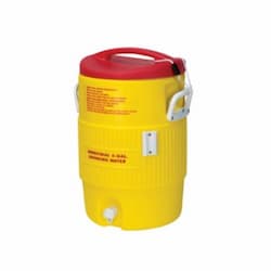 5 gal Water Cooler, Yellow & Red