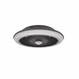 ILP Lighting 28W UFO Parking Garage Fixture, 10W BBU, 120V-277V, 4000K, Black