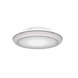 ILP Lighting 28W UFO Parking Garage Light w/5W Backup, LowBay, 120V-277V, 3000K, WH