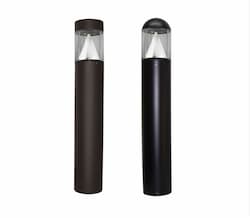 15W LED Bollard Light w/ Reflector, Dome Top, 120V-277V, 4000K, Silver