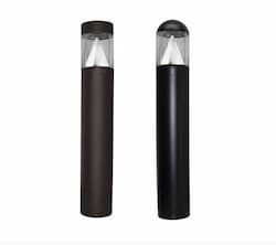 15W LED Bollard Light w/ Reflector, Flat Top, 120V-277V, 4000K, Silver