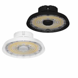 102W LED Round High Bay, 14478 lm, 120V-277V, CCT Selectable, Black