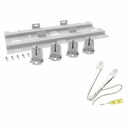 2x4 LED Troffer Bracket Kit for T8 Tubes, 2-Lamp, Unshunted