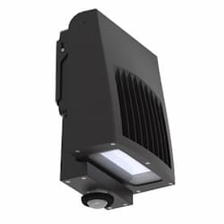 75W LED Adjustable Slim Wall Pack w/ 10W BBU, Select CCT & Lumens, BZ