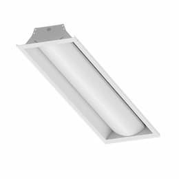 1x4 17W LED Volumetric Troffer, 2389 lm, 120V-277V, 4000K, Frosted