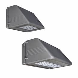 105W LED Full Cutoff Wall Pack w/ 5W Battery Backup, 120V-277V, 4000K