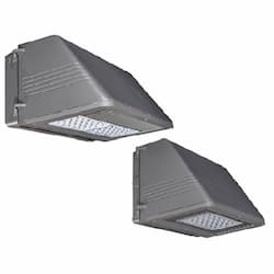 ILP Lighting 87W Wall Pack w/ 14W BB, Full Cut-Off, T3, 120V-277V, 3000K, Silver