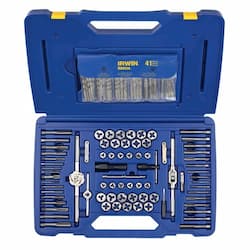 Irwin 117 Piece Fractional/Metric Tap, Die and Drill Bit Deluxe Set