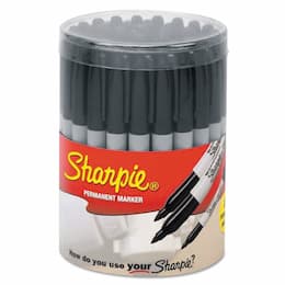 Fine Point Permanent Marker Canister, Black